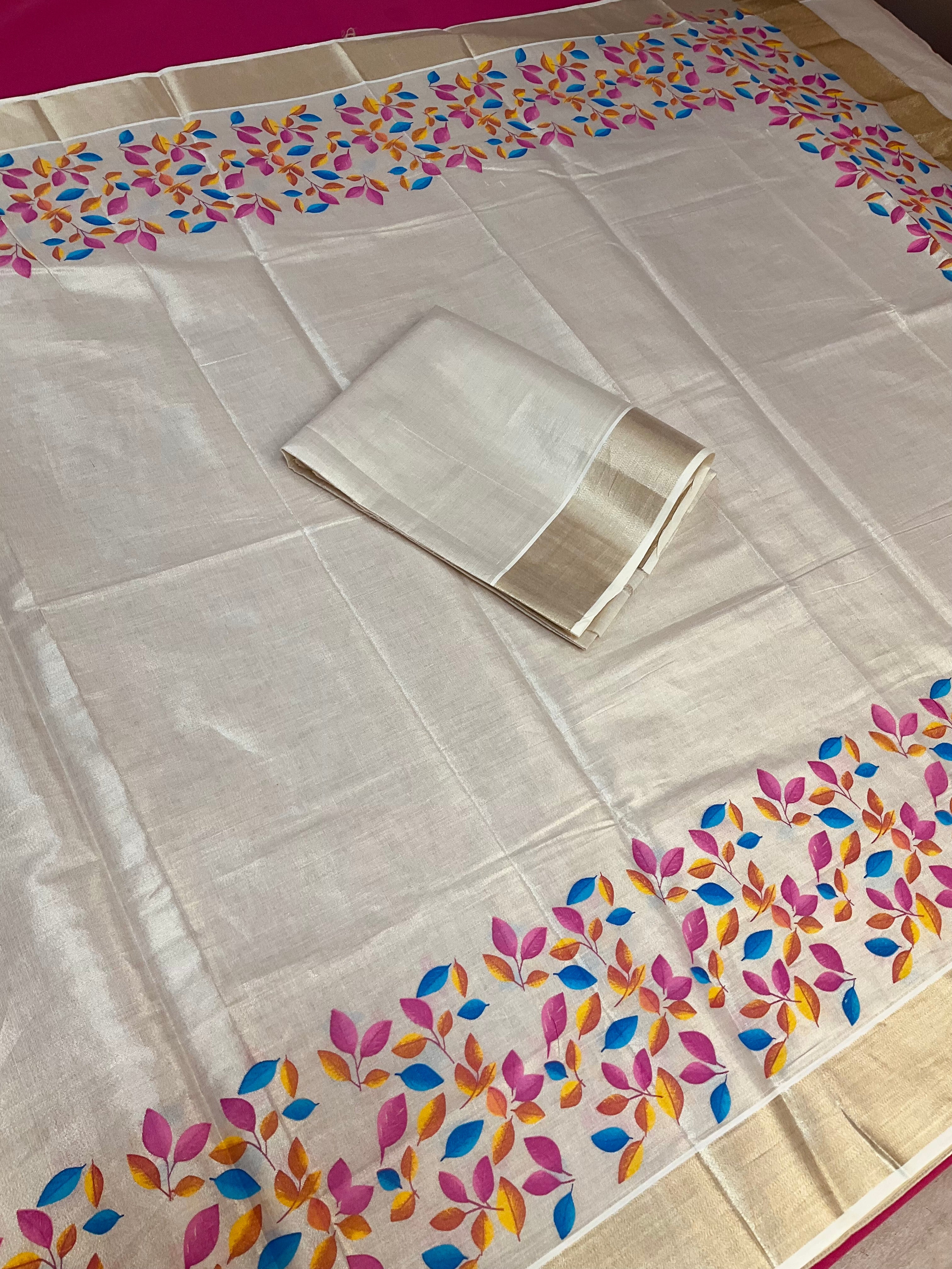 Digital Print Kerala saree