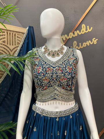 Size 42 - Satin Silk Party Wear Lehenga sets