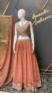 Pastel Orange Lehenga set