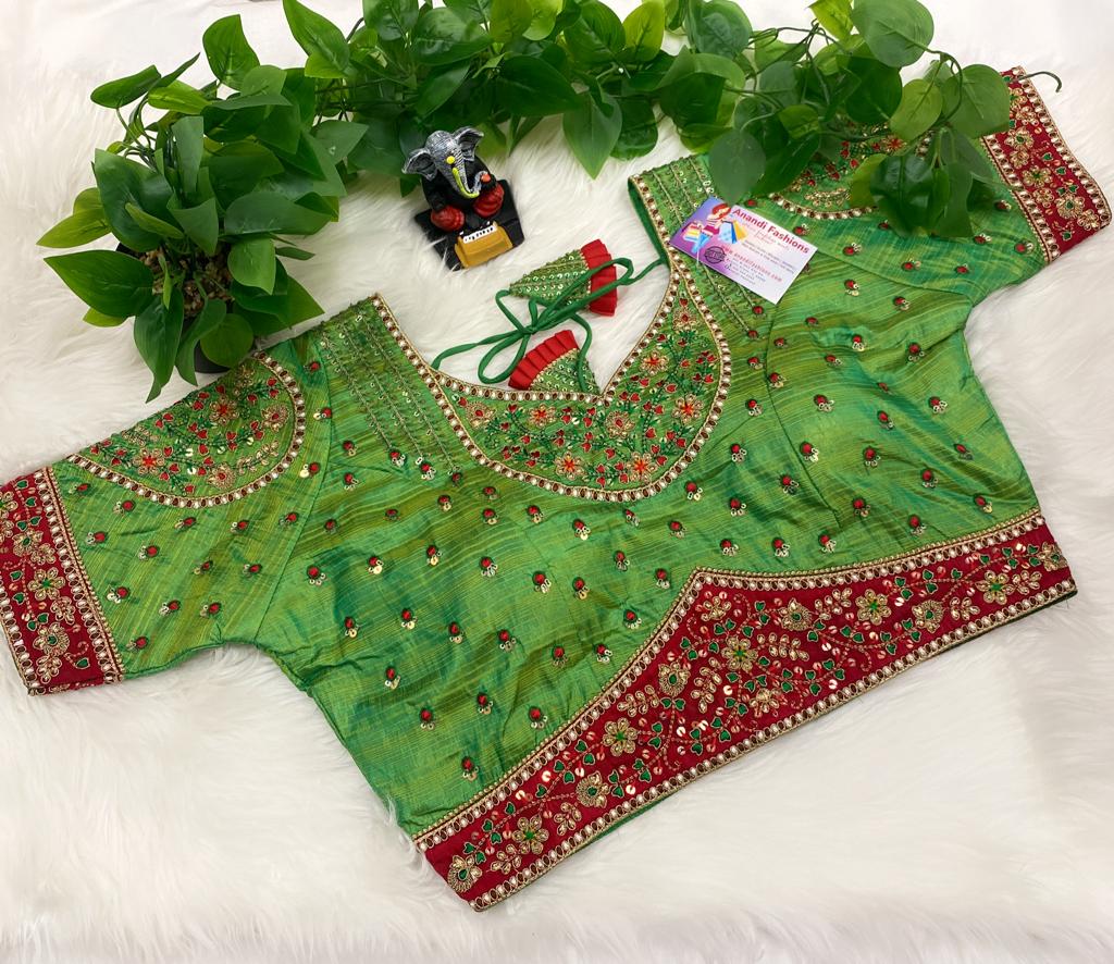 Vibrant Multi Colors Work blouse - Size 40 image 2