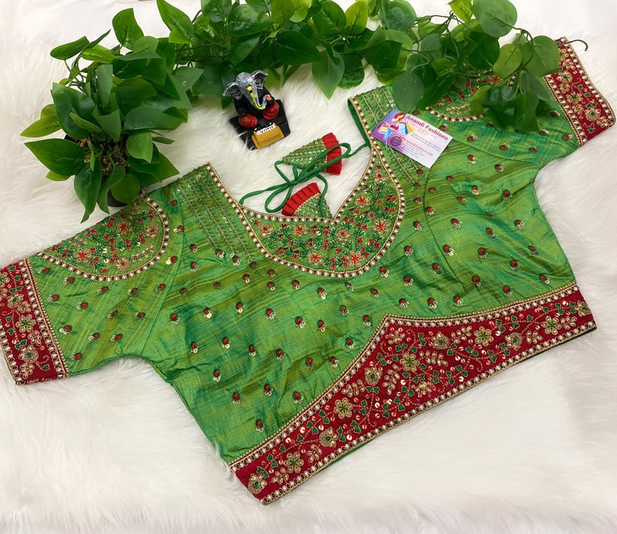 Vibrant Multi Colors Work blouse - Size 40
