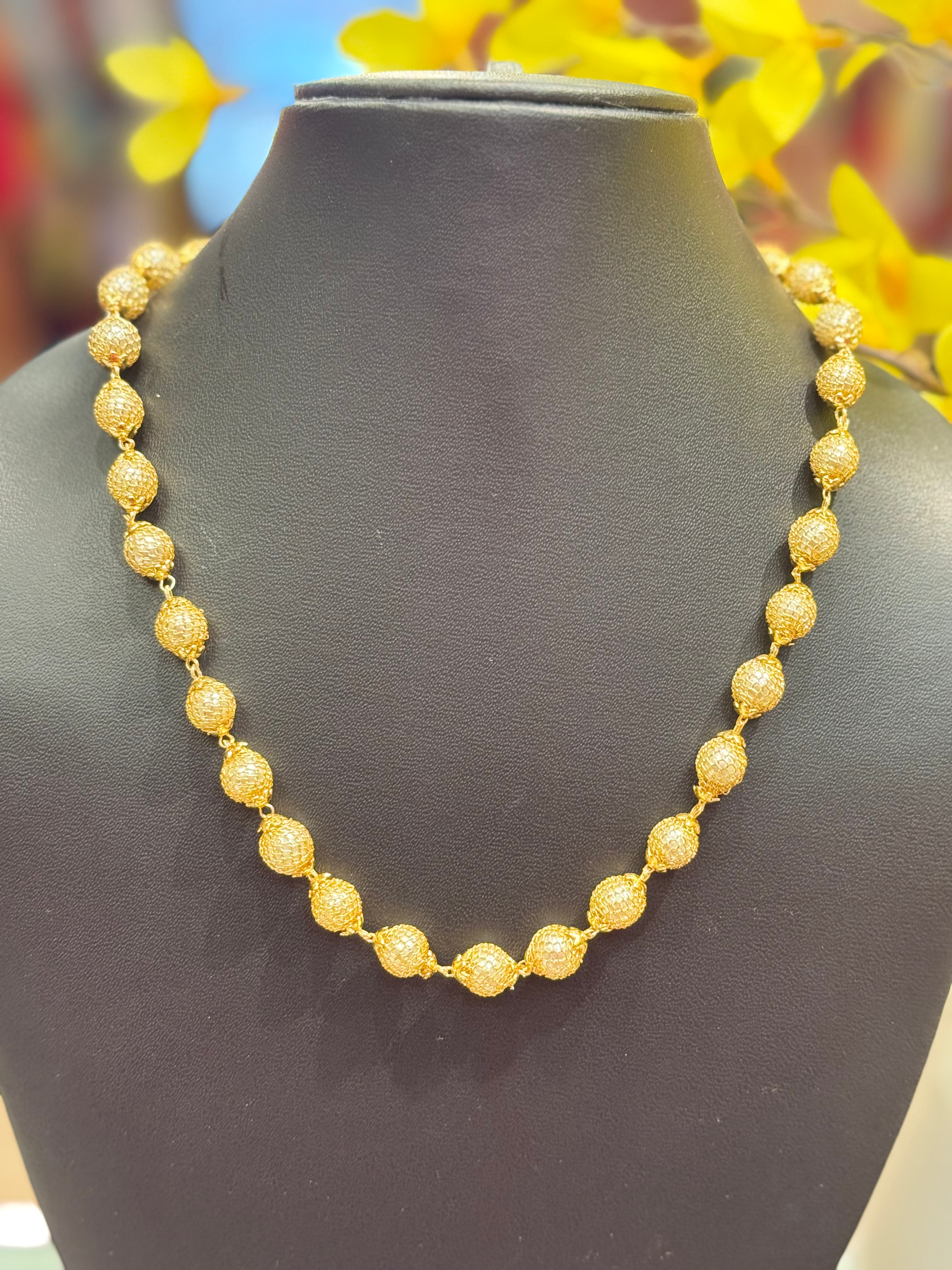 Gold Short Pearl Mala image 0