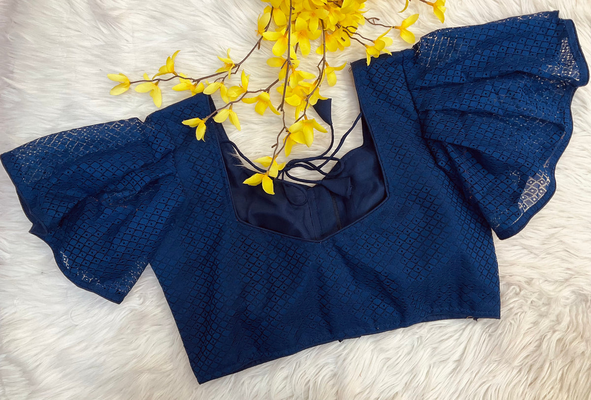 Butterfly Sleeves Front opening Blouse- Size 38