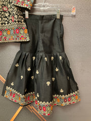 Toddler Girl Black Sharara set