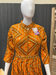 Bandhini Gowns/Kurtis with Belt