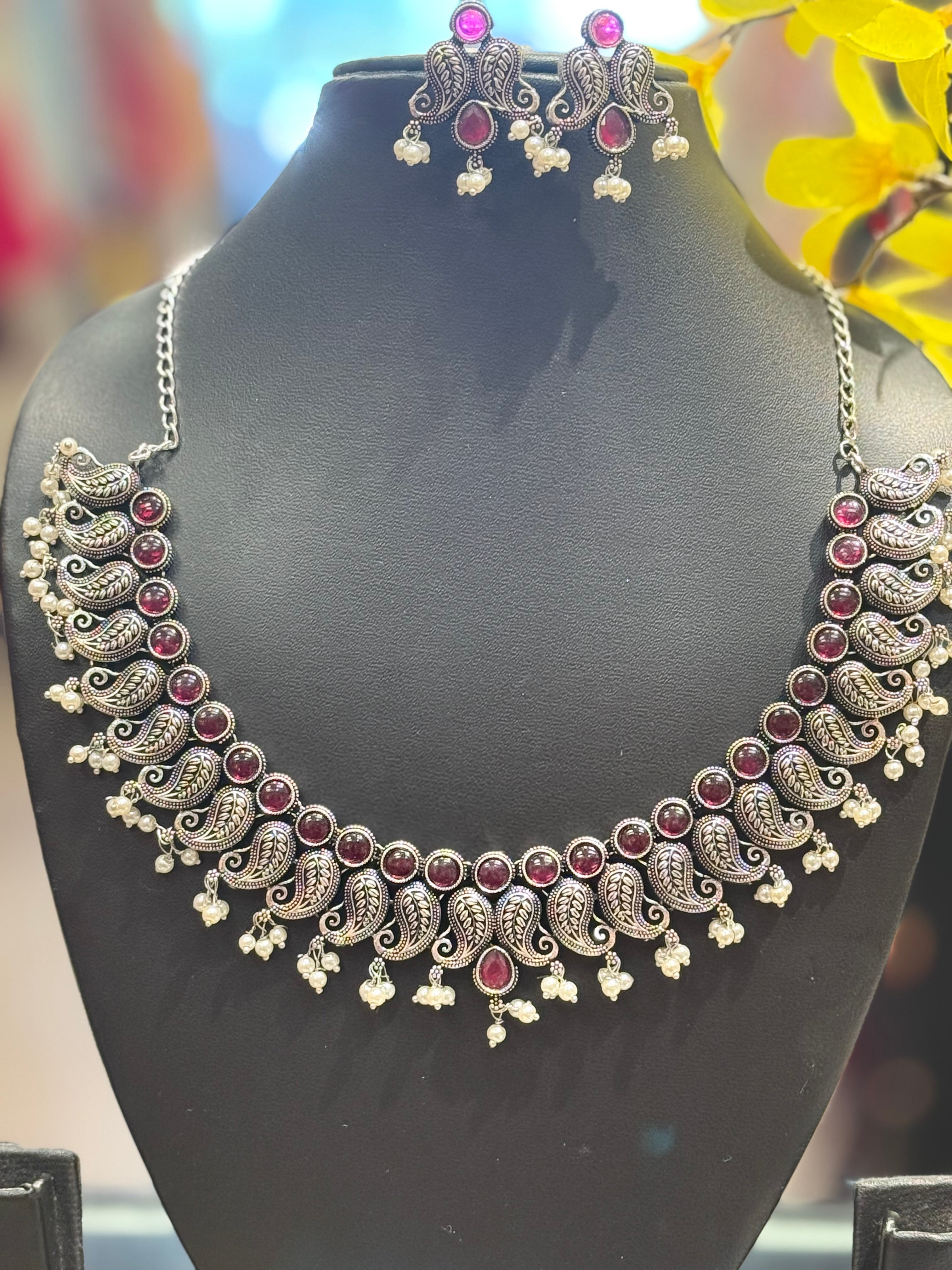 Mango Design - German Silver Necklace sets