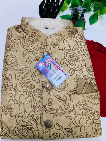 Size 38-Kurta for Men - Mens Kurta Pajama Set with Intricate Design