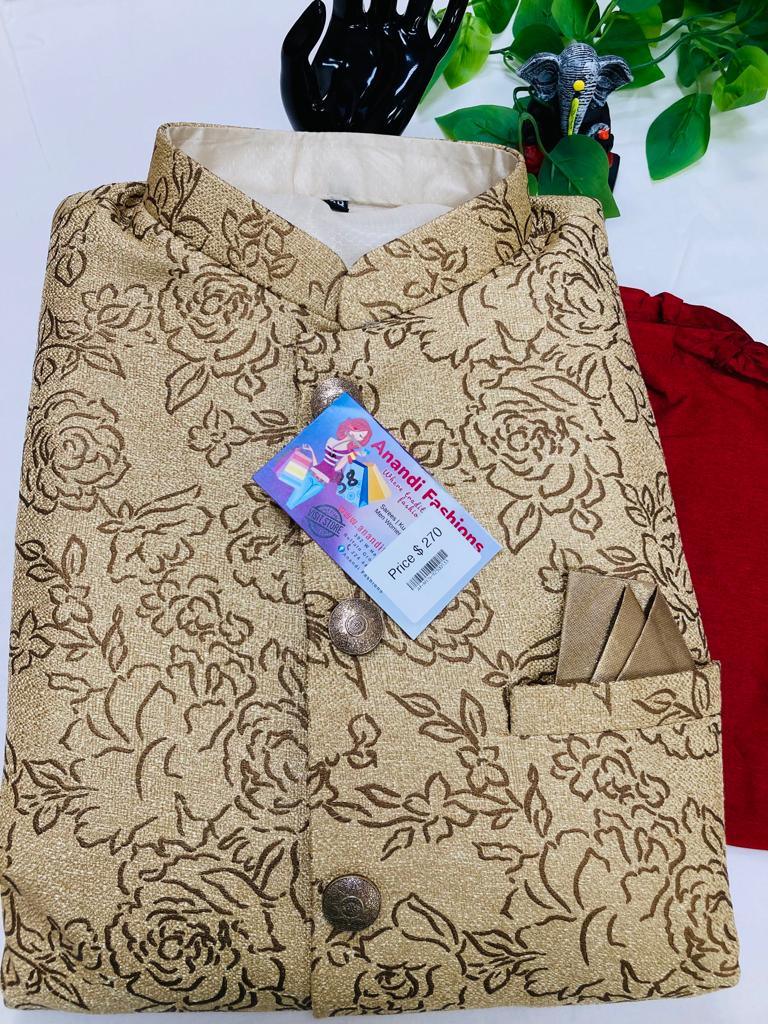 Size 38-Kurta for Men - Mens Kurta Pajama Set with Intricate Design