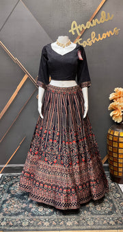 Dark Voilet Gajji Silk Garba Chaniya Choli set