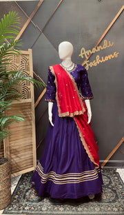 Purple Garba Chaniya Choli set