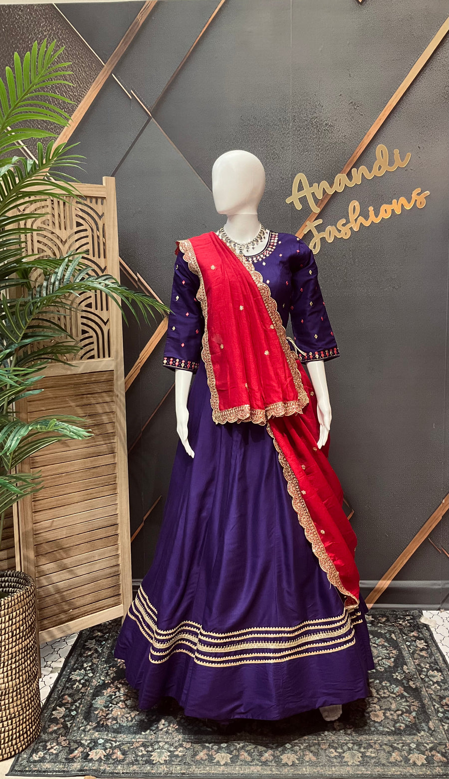 Purple Garba Chaniya Choli set