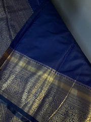 Navy Blue  Color Semi silk Kanjeevaram Saree