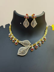 Unique Design CZ Party Wear Necklace set