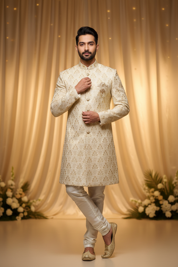 Beige - Mens Wear Sherwani set