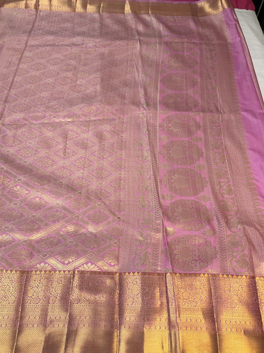Baby Pink Semi Silk Kanjeevaram Saree