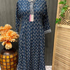 Plus Size Blue Anarkali Kurti - Size 48