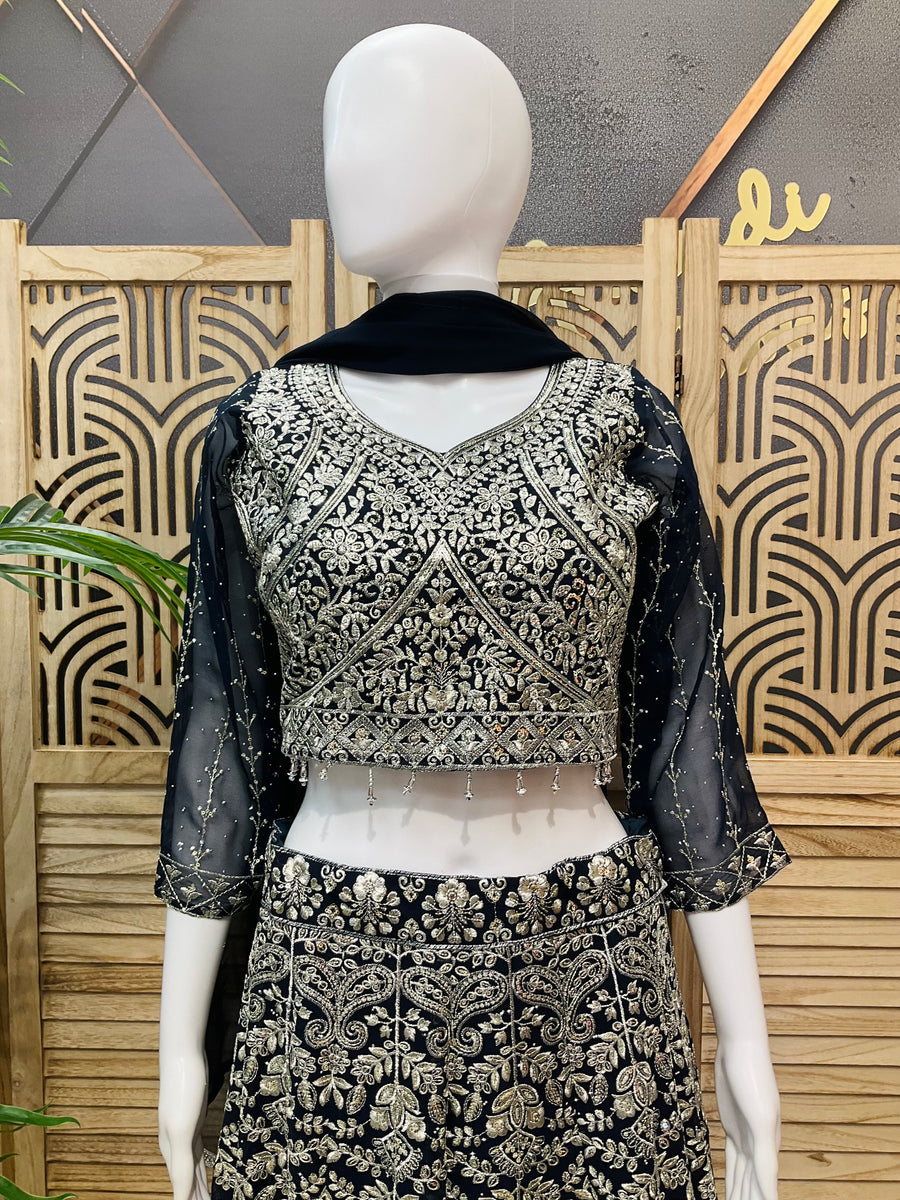 Women’s Georgette Lehenga Set Full Work