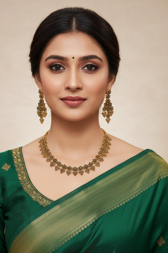 Black Stones Necklace set