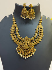 Temple Jewelry Collections - Antique Finish Goddess Lakshmi Necklace set