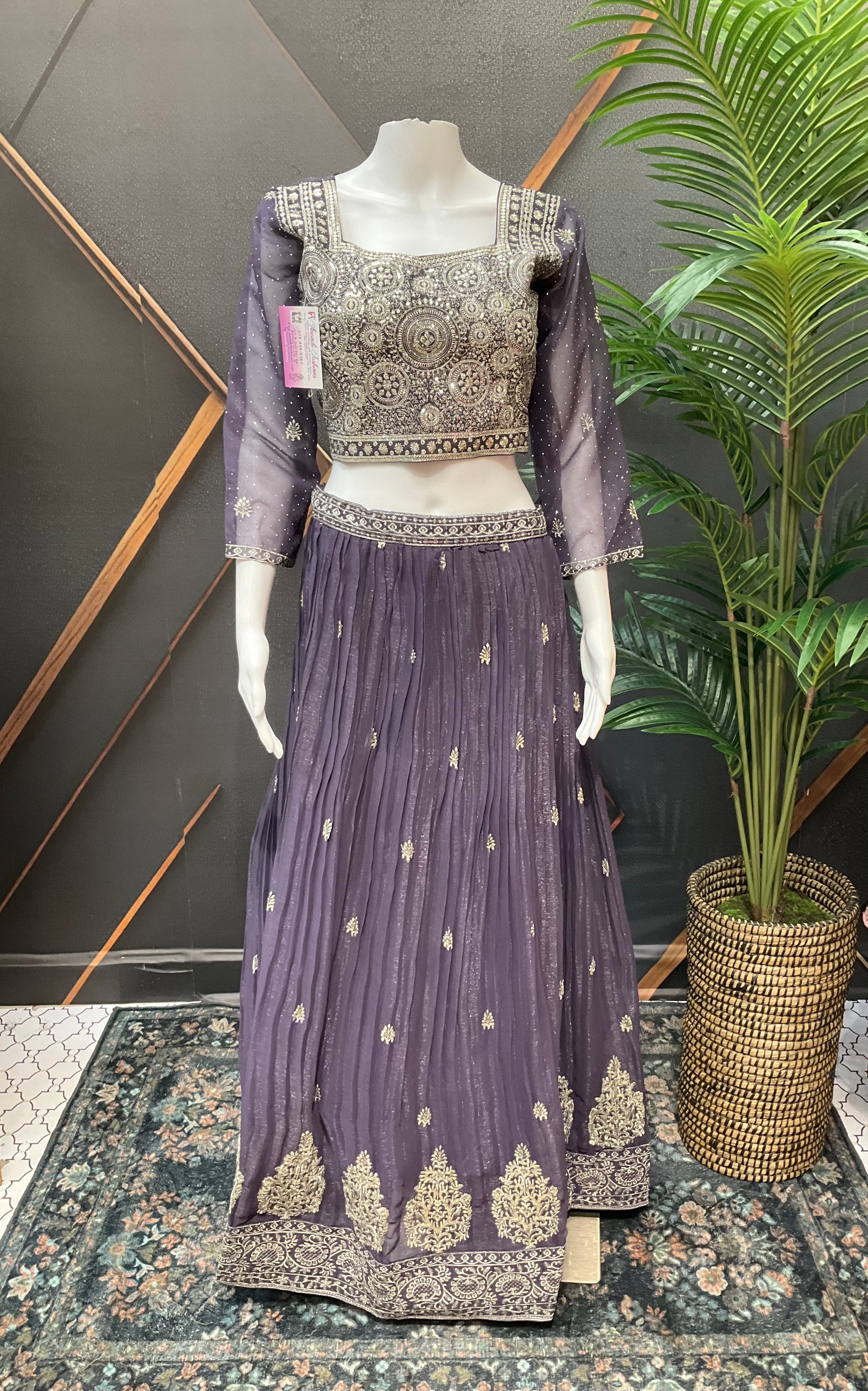 Party Wear Lehenga set in Pastel colors
