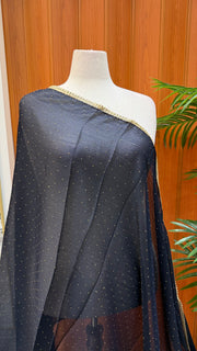 Satin Silk Dupattas with Gold Border