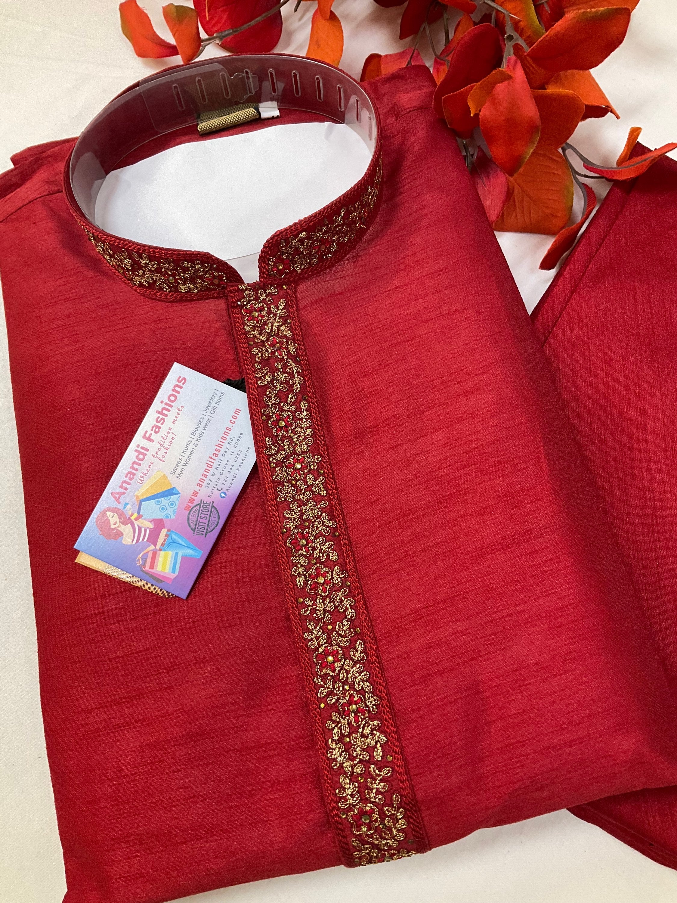 Kurta for Men - Elegant Silk Kurta Ensemble with Matching Pajamas for Men image 0