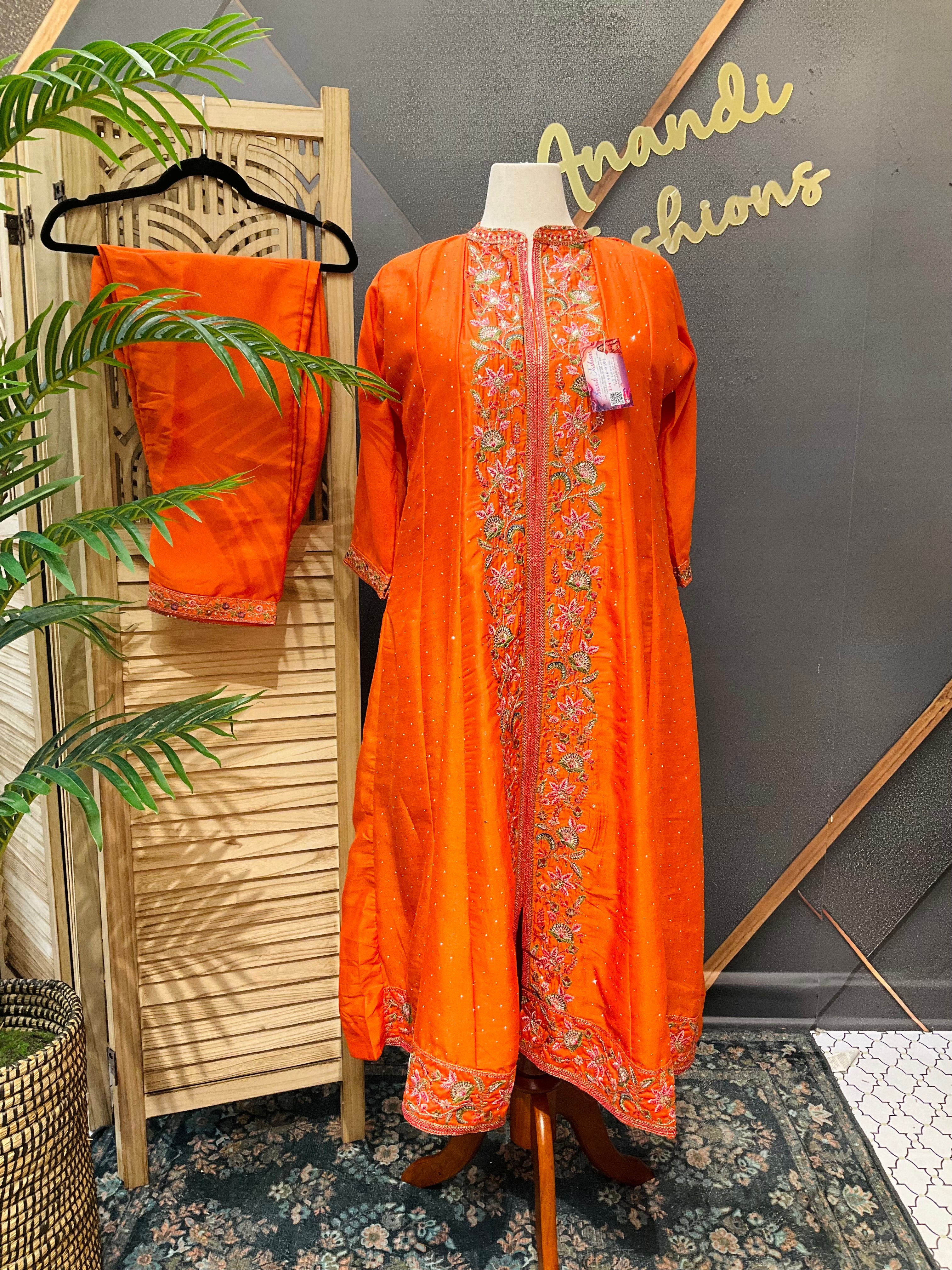 Plus size- Colorful Party Wear Anarkali kurti sets