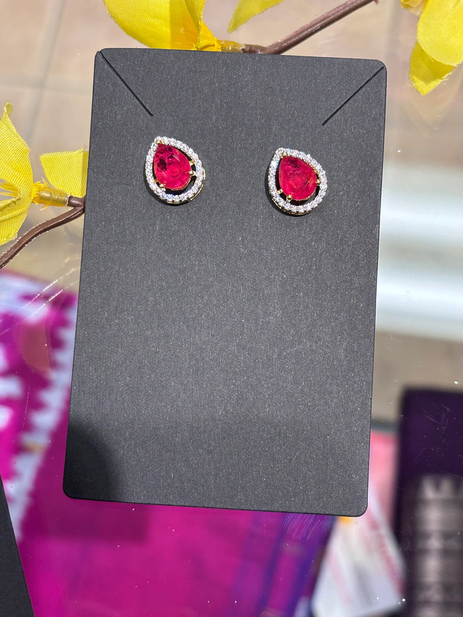 Colorful CZ Studs