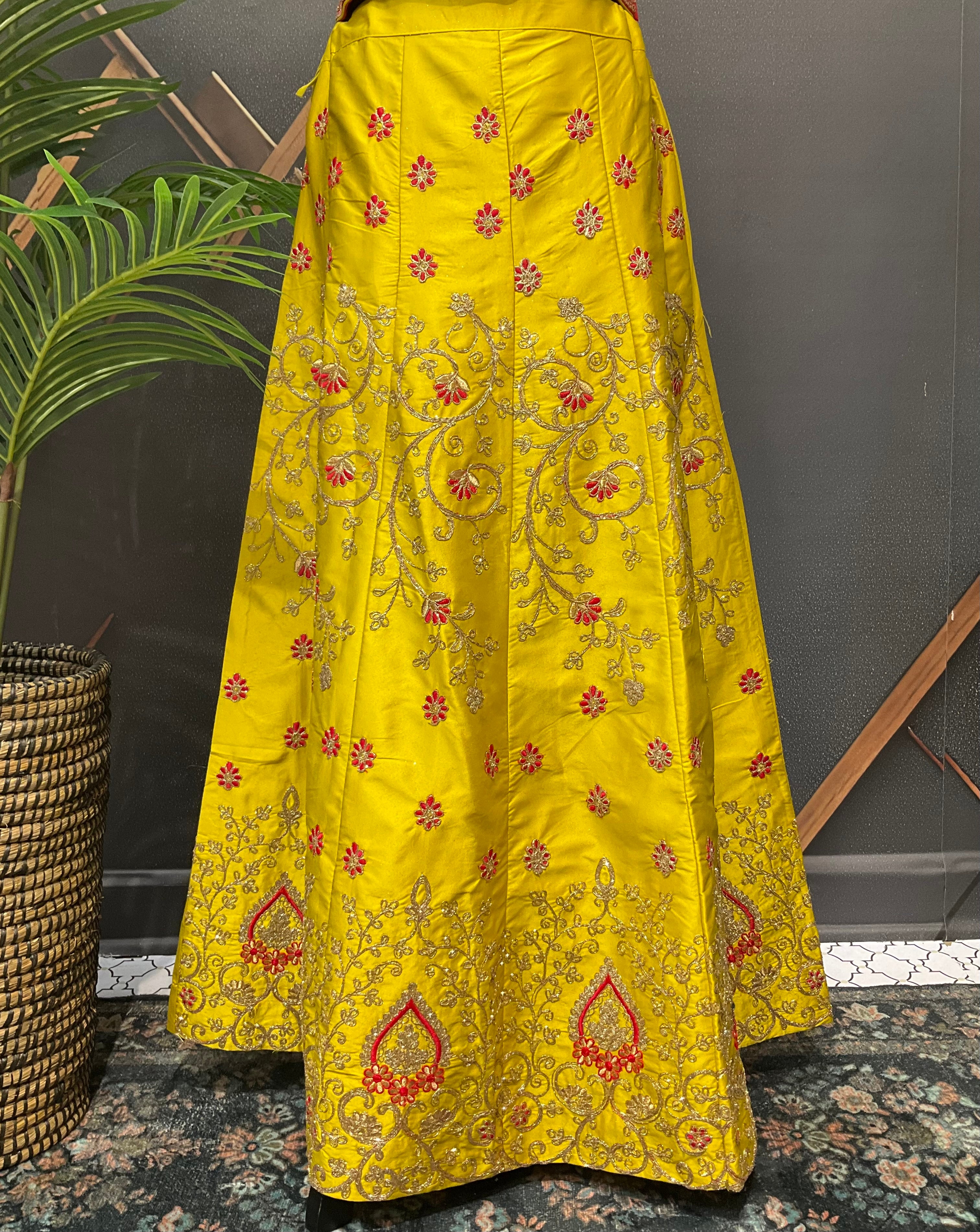 Little Girls/Teenage Girls - Red & Yellow Lehenga set - Party Wear Set