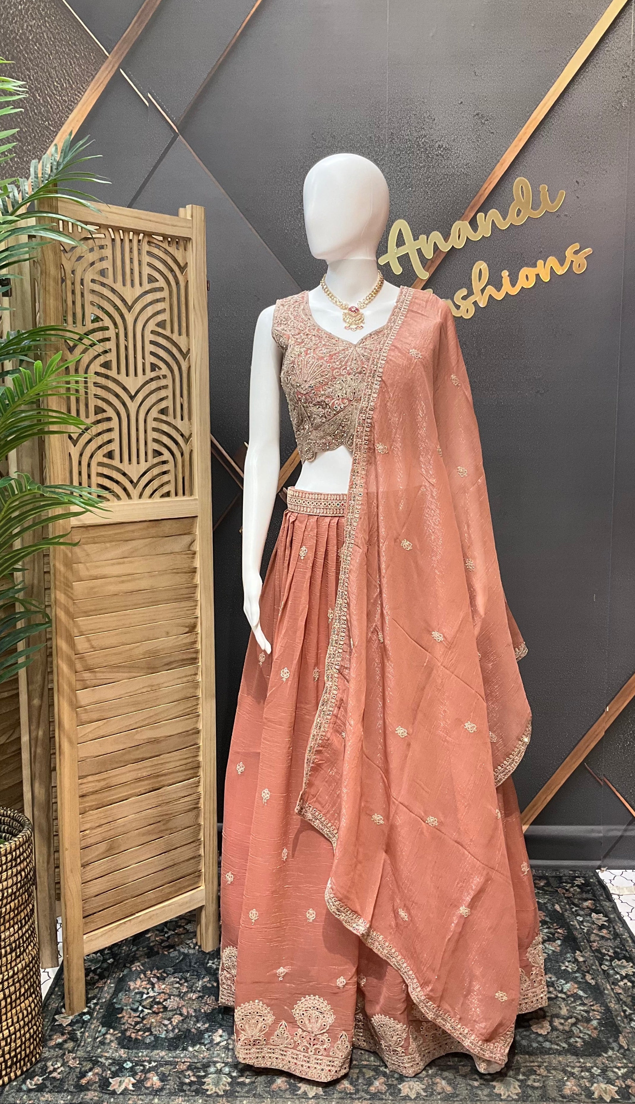 Pastel Orange Lehenga set