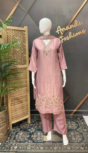 Lavender Party Wear Kurti set
