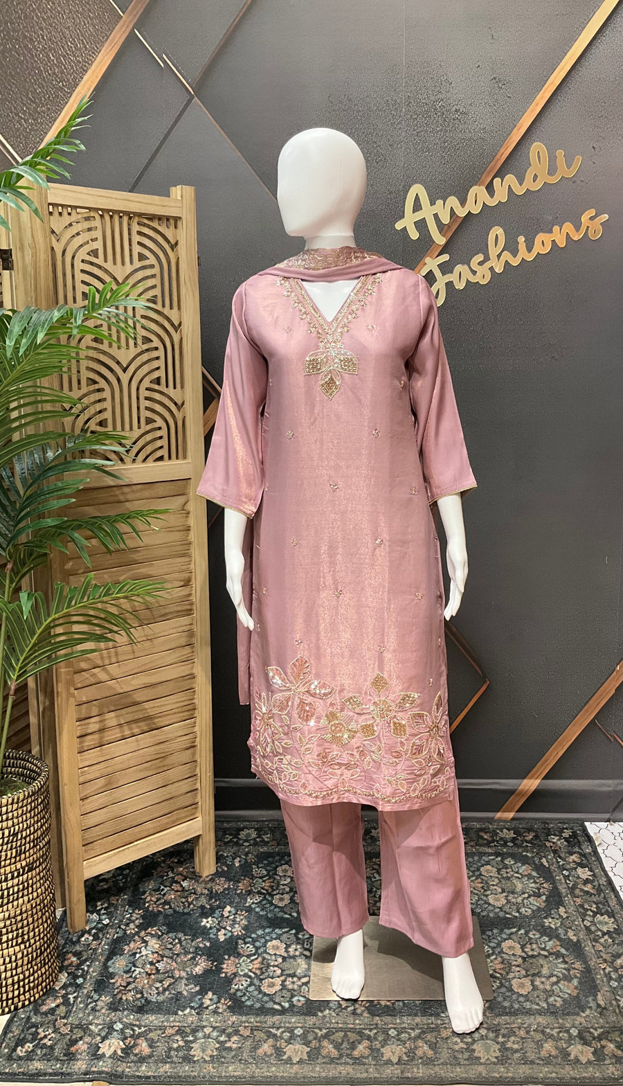 Lavender Party Wear Kurti set