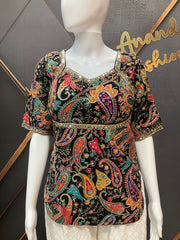 Georgette Long Embroidery Work  Blouse