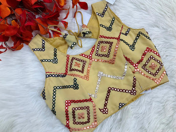Mirror foil work blouses fits size 38