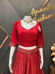 Red Gajji Silk Garba Chaniya Choli set