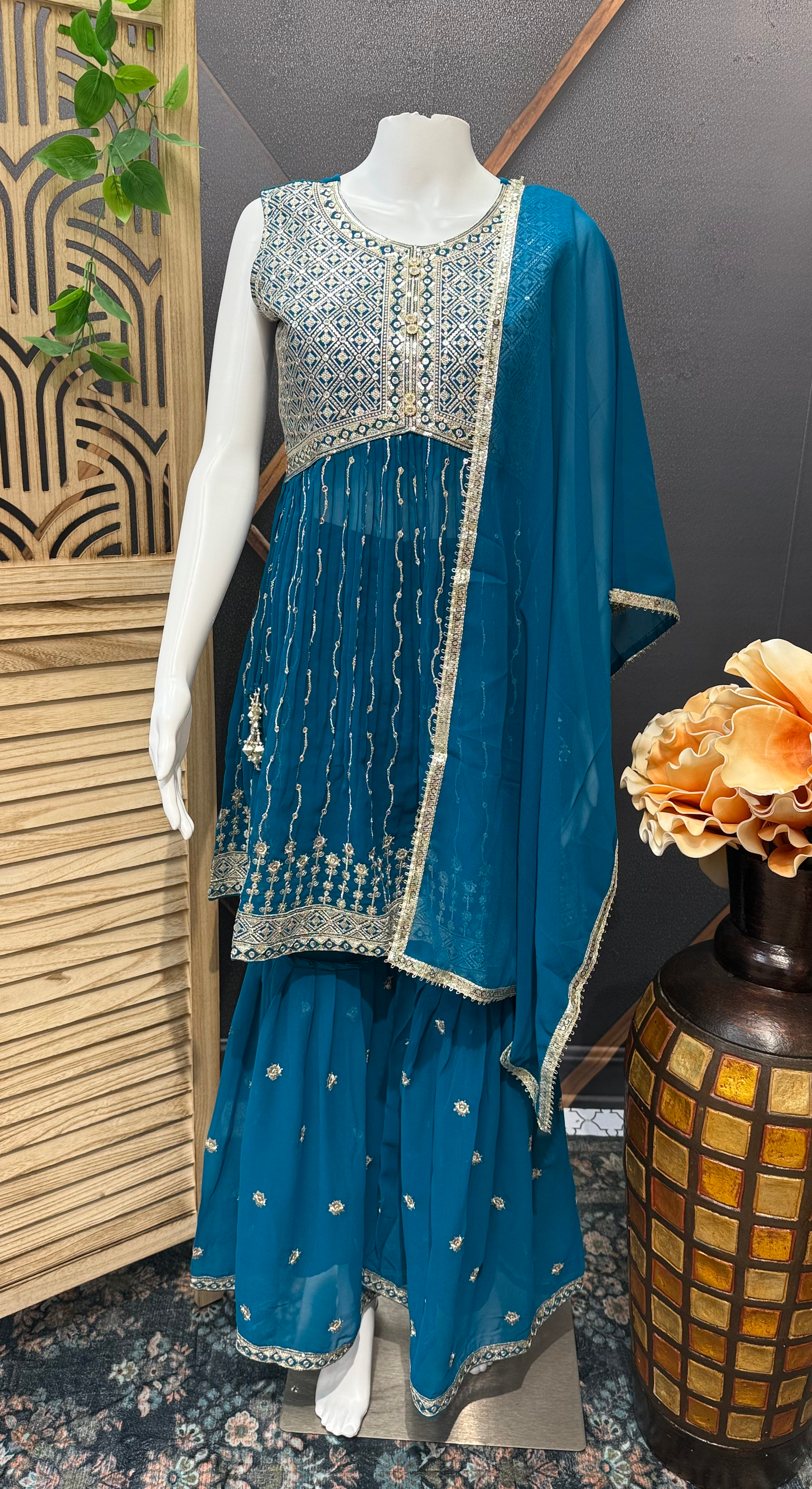 Teenage Girls Party Wear sharara sets image 2