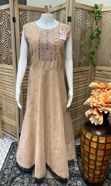 Size 44/US L-Long partywear Kurti/dress with Fancy Dupatta