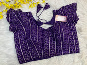 Purple Georgette Blouses - Women - Blouse - Anandi Fashions