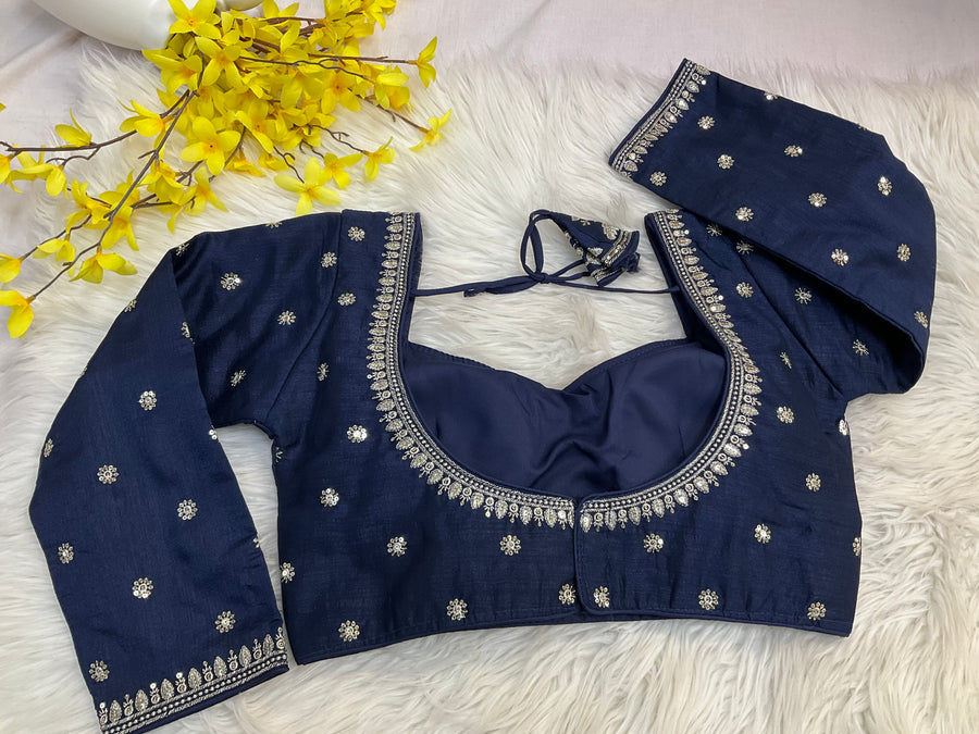 Navy blue color blouse - Women - Blouse - Anandi Fashions