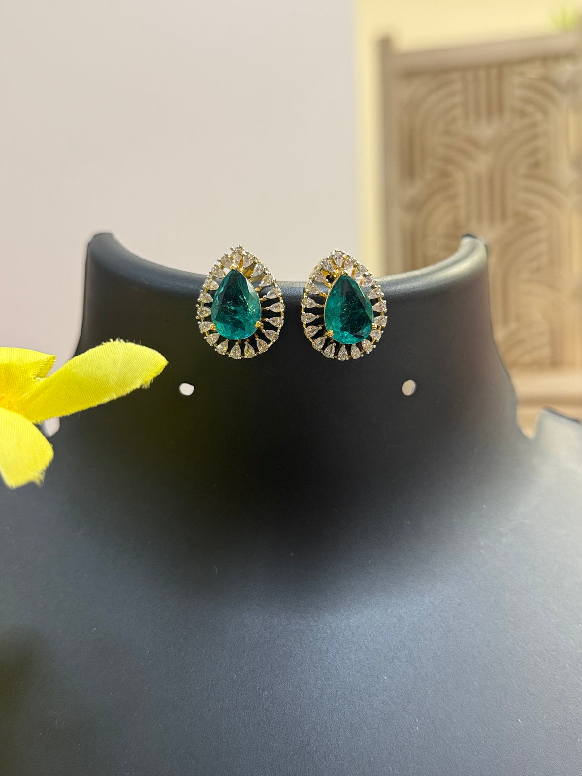CZ Emerald Studs/Earrings