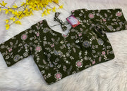Teal blue blouse -  - Anandi Fashions