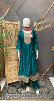 Sea Green Anarkali Kurti set