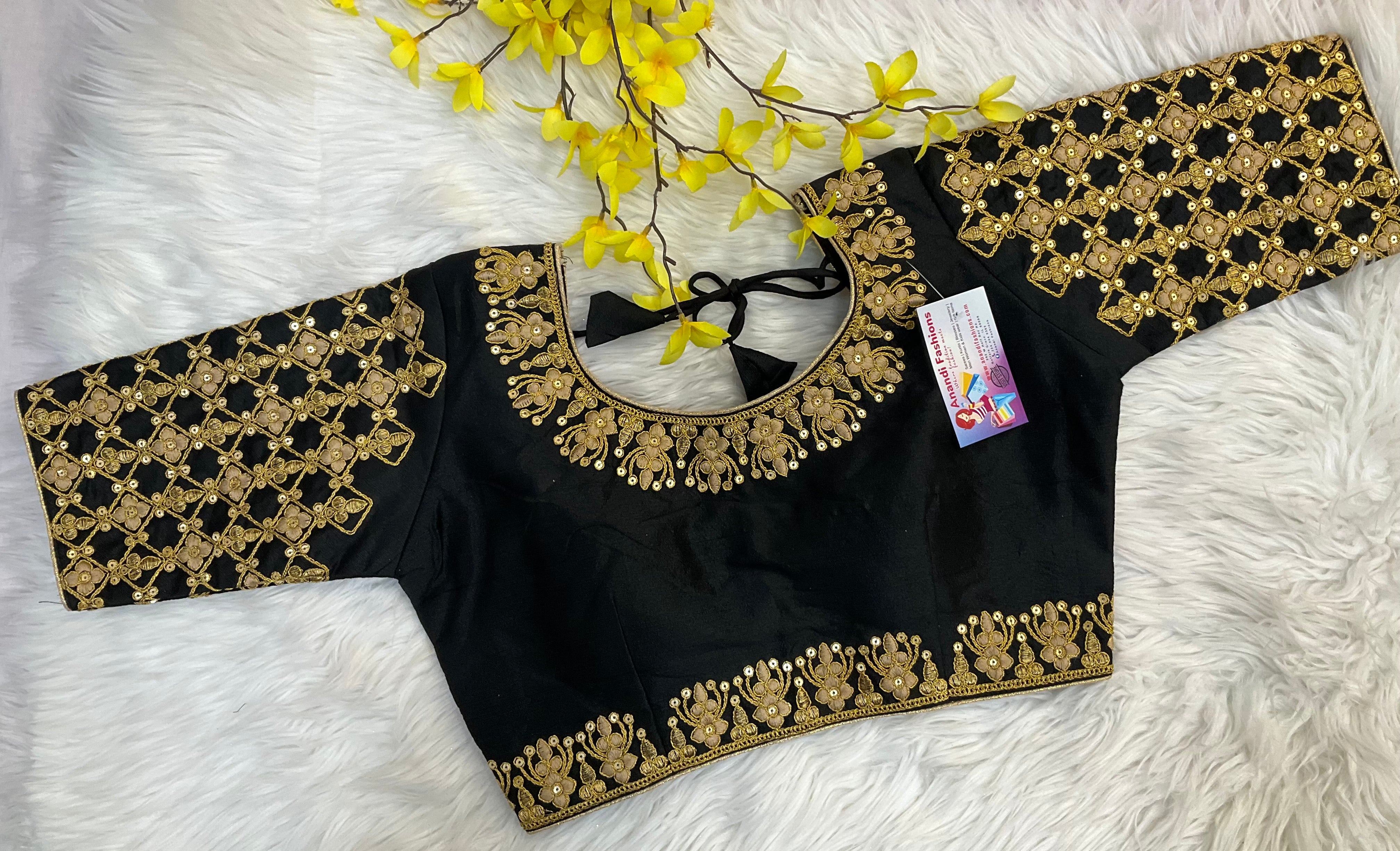 Size 38- Black Work Blouse