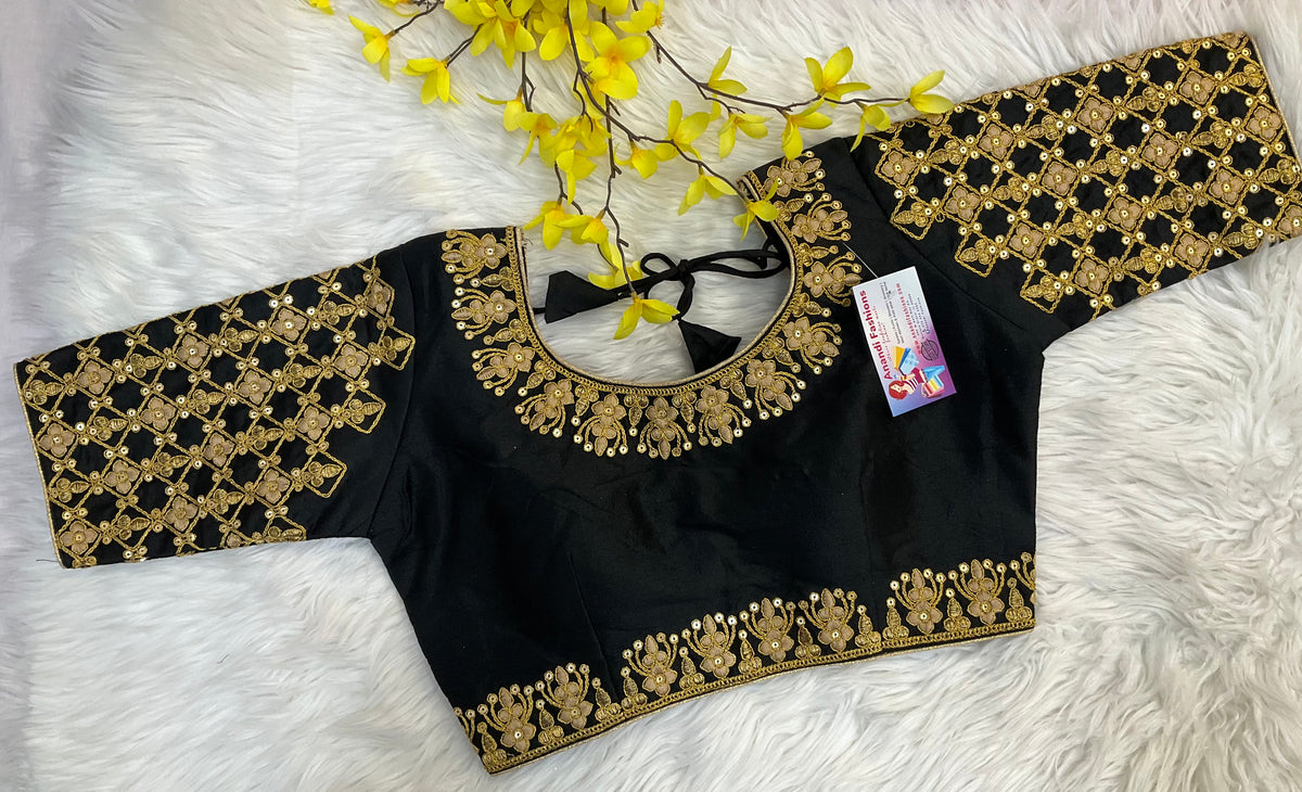 Size 38- Black Work Blouse