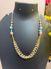 Pastel beads Mala set with Evil Eye