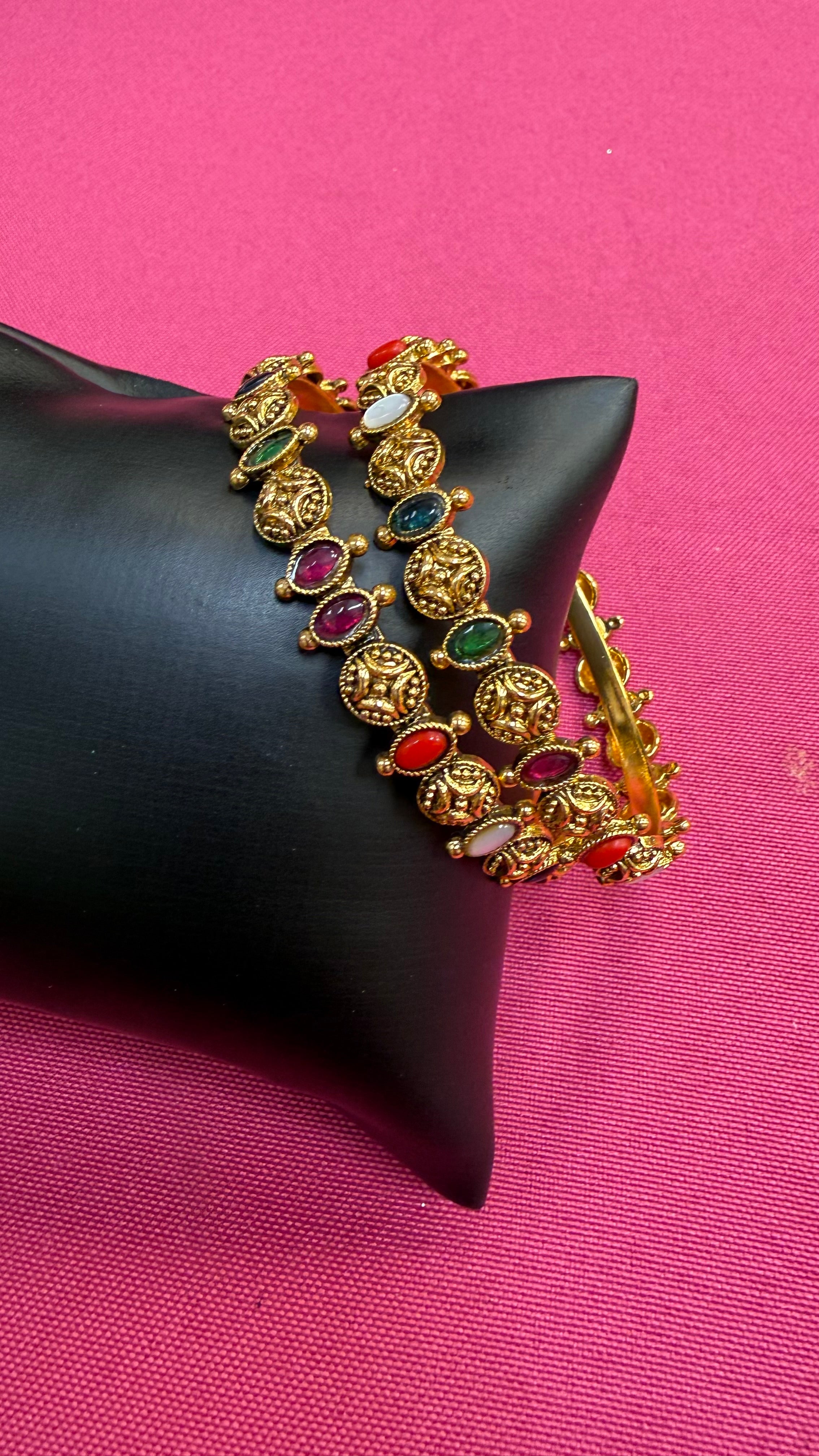 Navratan Bangles set - set of 2