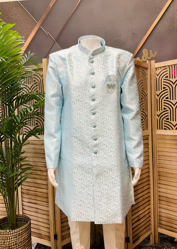 Size 44 - Blue Men’s Sherwani set