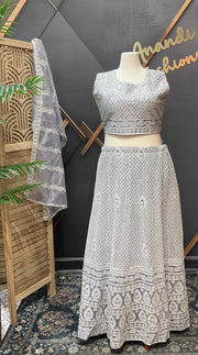 Plus Size Pastel Purple Lehenga set