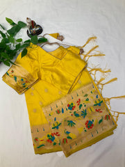 Yellow Paithani Saree - Traditional Silk