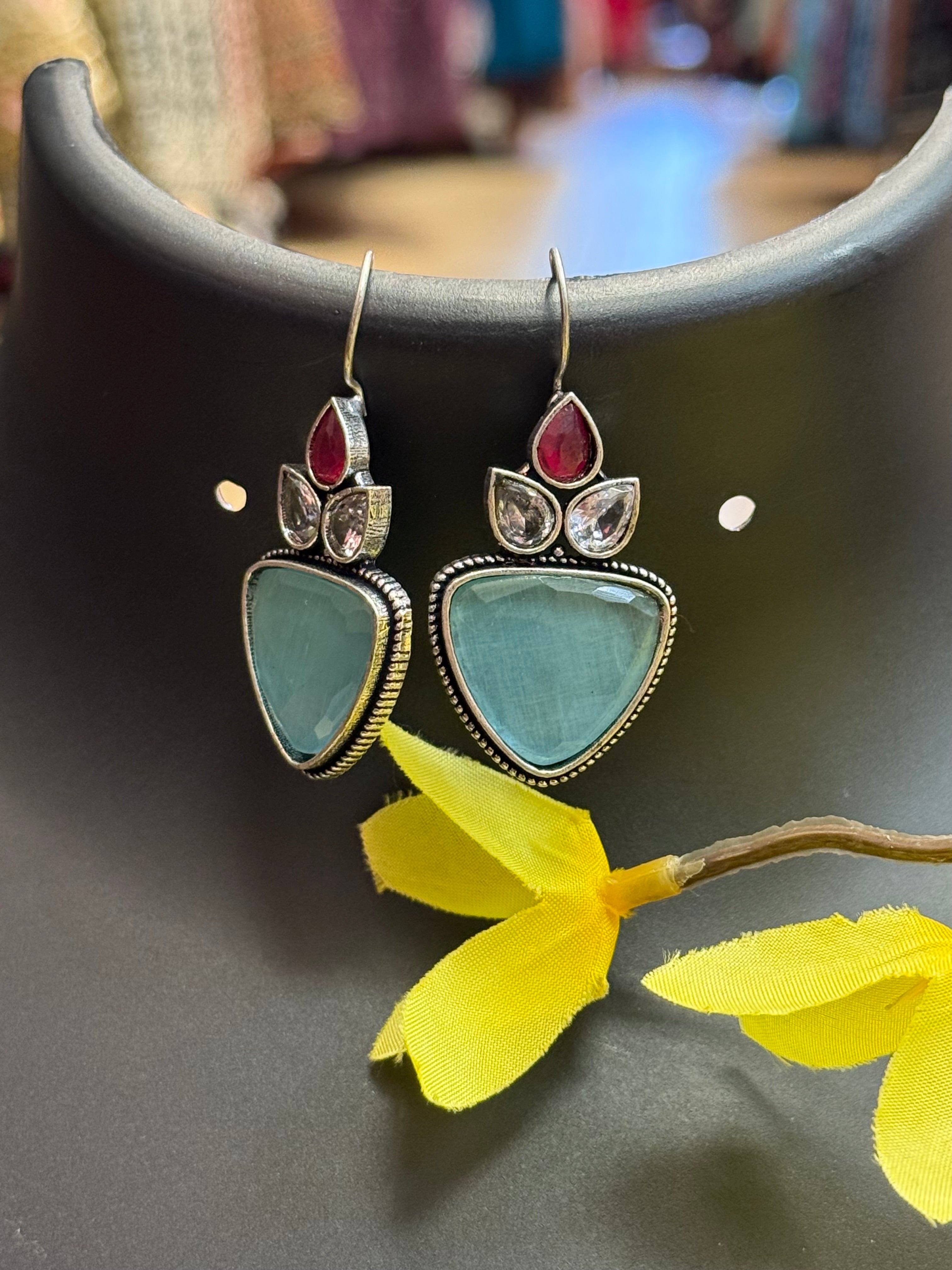 German Silver Hook Style/Hanging Earrings